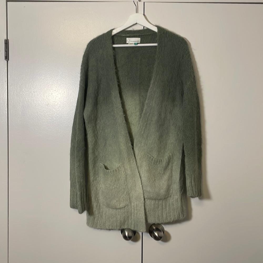 Green ombréd Cardigan from Anthropologie